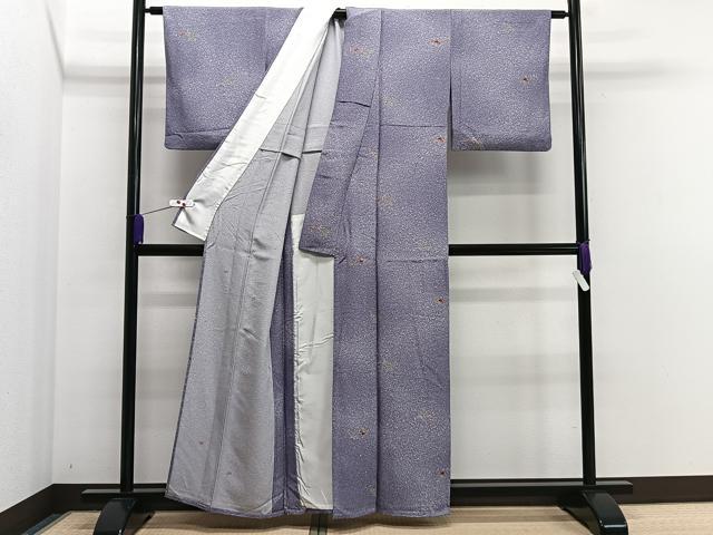 平和屋着物＊夏物 小紋 絽 葡萄蔦の葉文 正絹 逸品 CAAV1061ou