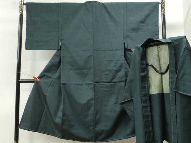 平和屋着物●男性　紬　アンサンブル　色無地　褐返色　正絹　逸品　未使用　CAAS6736yc