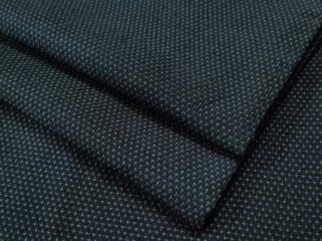 平和屋着物●本塩沢　十字絣　正絹　逸品　CAAS6744yc