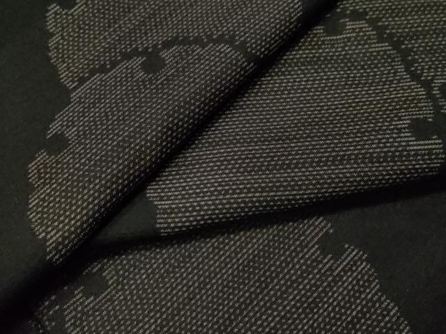 平和屋着物●本場大島紬　泥染め　雪輪文　正絹　逸品　CAAS6745yc