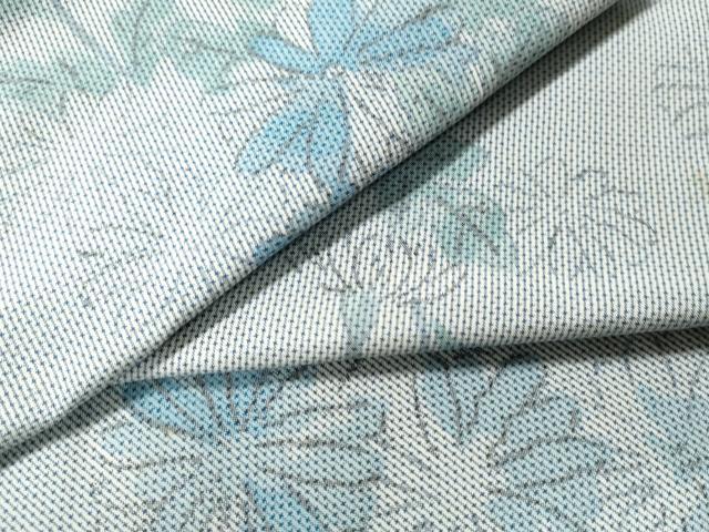 平和屋着物●本場大島紬　白大島　7マルキ　枝菊文　正絹　逸品　CAAS6747yc