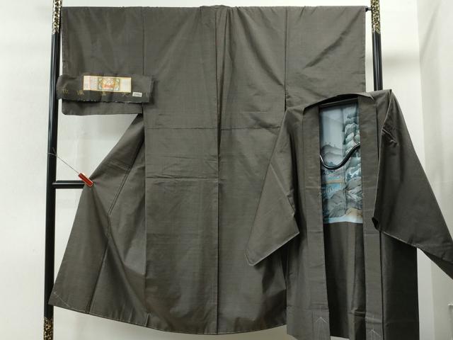 平和屋着物●男性　本場縞大島紬　アンサンブル　吉祥文　薩摩ロマン　証紙付き　正絹　逸品　未使用　CAAS6765yc