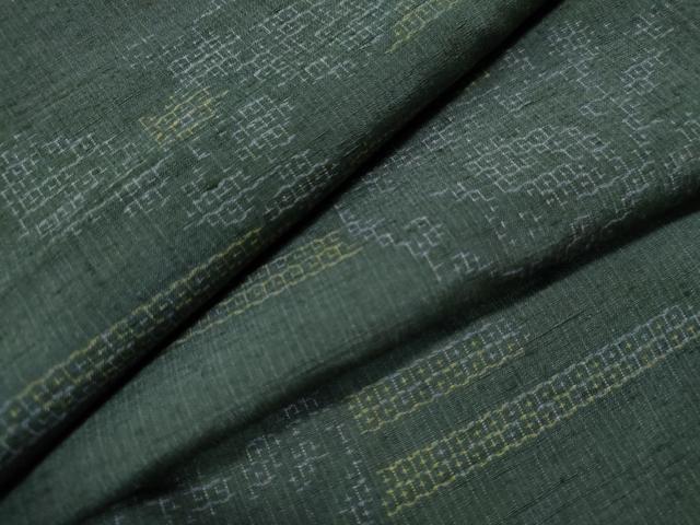 平和屋着物●結城紬　80亀甲　エ霞草花文　やまと誂製　正絹　逸品　CAAS6780yc