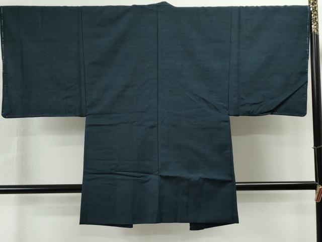 平和屋着物○男性 色紋付 灰色 正絹 逸品 CAAS7160yc