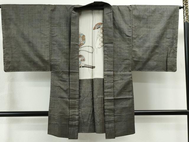 平和屋着物○男性 本場大島紬 アンサンブル 100亀甲 総詰め 正絹 逸品