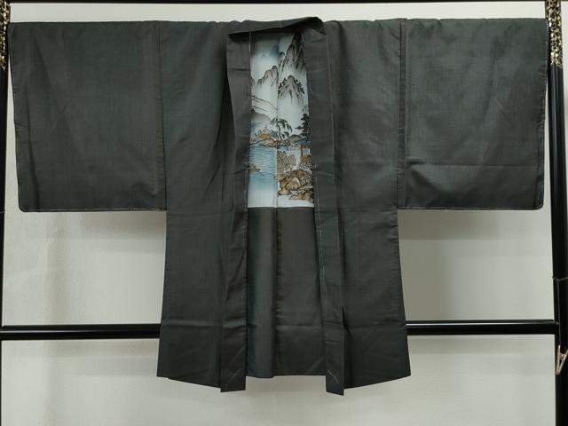 平和屋着物○男性 紬 アンサンブル 霞文 正絹 逸品 CAAV6476vf 平和屋