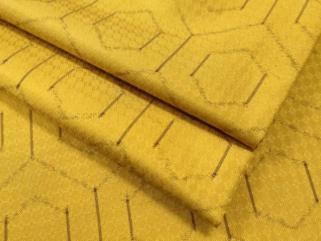 平和屋着物●上質な紬　亀甲文　まるまなこ柄　正絹　逸品　CAAS6870yc