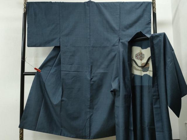 平和屋着物●男性　本場大島紬　アンサンブル　120亀甲　総詰め　正絹　逸品　CAAS6895yc