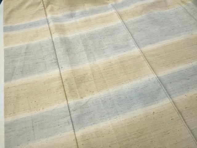 平和屋着物○訪問着 紬地 横段文 正絹 逸品 CAAS6910yc