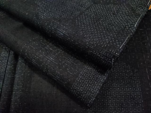 平和屋着物●結城紬　80亀甲　亀甲吉祥文　正絹　逸品　未使用　CAAS6924yc