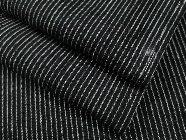 平和屋着物●上質な紬　縞　正絹　逸品　未使用　CAAS6940yc