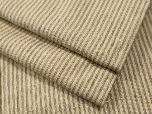 平和屋着物●上質な紬　縞　正絹　逸品　未使用　CAAS6958yc
