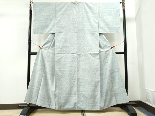 平和屋着物●結城紬　80亀甲　エ霞草花文　やまと誂製　正絹　逸品　CAAS6780yc 平和屋着物○結城紬 80亀甲 エ霞草花文 やまと誂製 正絹 逸品