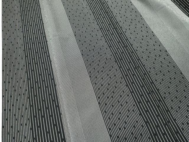 平和屋着物○上質な小紋 縞 紺地 正絹 逸品 CAAS6984yc