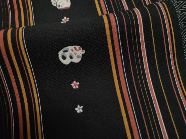 平和屋着物○上質な小紋 動物花間道 正絹 逸品 CAAS6988yc