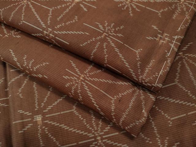 平和屋着物●本場大島紬　変わり麻の葉文様　正絹　逸品　未使用　CAAS6998yc