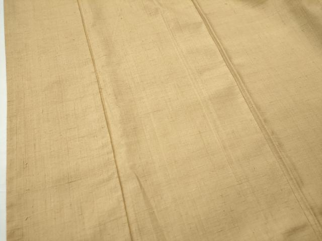 平和屋着物○結城紬 色無地 飴色 正絹 逸品 CAAS7007yc