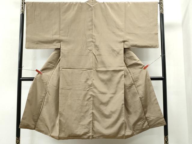 平和屋着物●男性　色無地　肥後煤竹色　鬼しぼ縮緬　正絹　逸品　CAAS7009yc 平和屋着物○男性 色無地 肥後煤竹色 鬼しぼ縮緬 正絹 逸品 CAAS7009yc