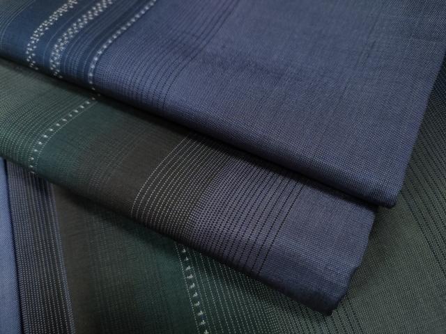 平和屋着物●上質な紬　縞　正絹　逸品　CAAS7031yc
