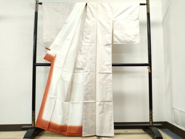 平和屋着物○本場大島紬 白大島 7マルキ 正絹 逸品 未使用 CAAS7077yc