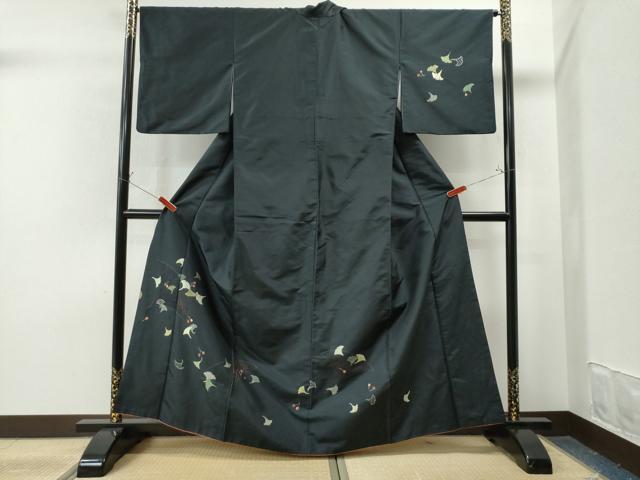 平和屋着物○中国三大刺繍 スワトウ刺繍 総刺繍 訪問着 絞り 雪輪