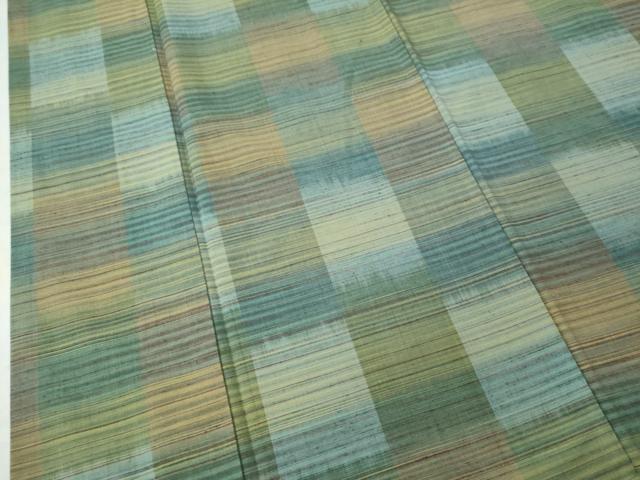 平和屋着物○上質な紬 横段文 胴抜き仕立て 正絹 逸品 CAAW7398yc