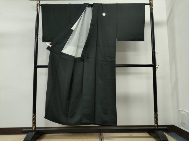 平和屋着物●男性　黒紋付　正絹　逸品　CAAS7145yc 平和屋着物○男性 黒紋付 正絹 逸品 CAAS7145yc