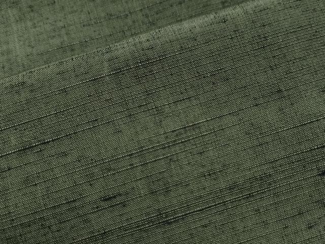 平和屋着物○男性 紬・髭紬羽織セット 色無地 老竹色 正絹