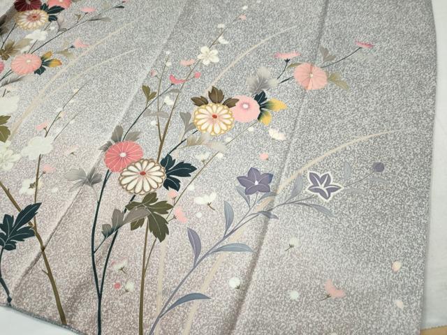 平和屋着物○訪問着 友禅 菊花文 暈し染め 金彩 正絹 逸品 CAAS7202yc