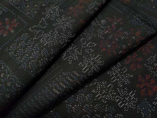 平和屋着物●本場大島紬　色紙吉祥花文　正絹　逸品　CAAS7203yc