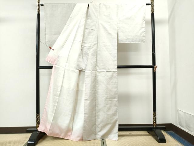 平和屋着物○本場大島紬 白大島 7マルキ 正絹 逸品 未使用 CAAS7206yc 