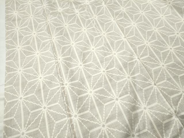 平和屋着物○本場大島紬 白大島 7マルキ 麻の葉文様 正絹 逸品 AAAU8416zg