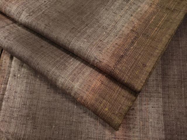 平和屋着物●上質な紬　霞文　正絹　逸品　CAAS7220yc