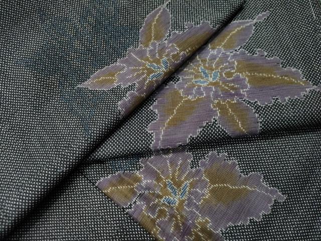 平和屋着物●本場大島紬　7マルキ　総絣　舞花文　正絹　逸品　未使用　CAAS7339yc