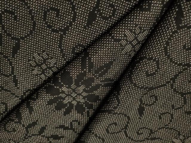 平和屋着物●本場大島紬　7マルキ　花唐草文　正絹　逸品　未使用　CAAS7355yc