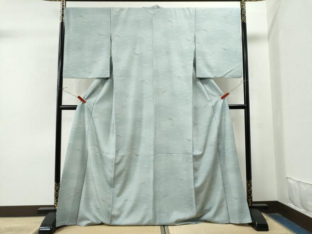 平和屋着物□上質な小紋 舞花文 暈し染め 正絹 逸品 CAAT8442kb