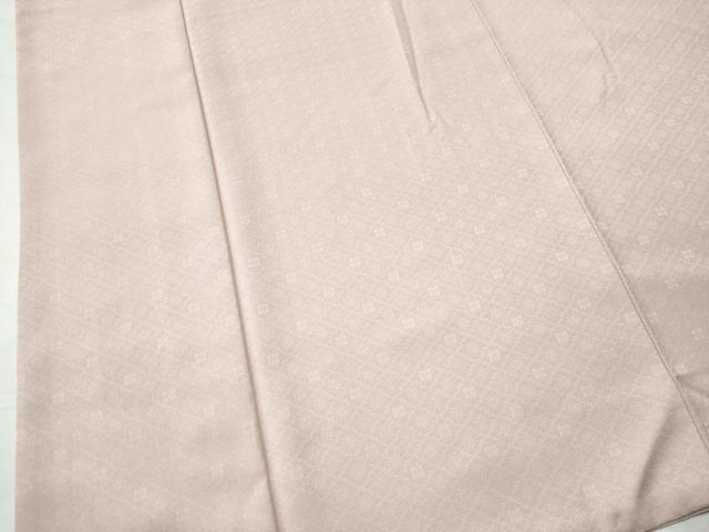 平和屋着物○上質な色無地 松皮菱花地紋 灰桜色 正絹