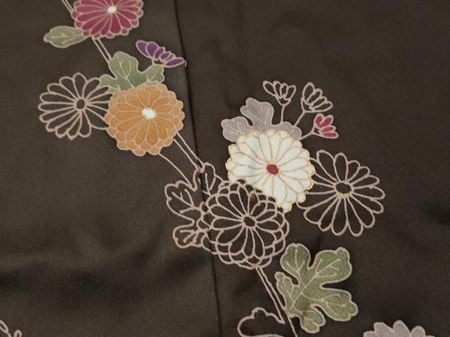 平和屋着物●訪問着　枝菊文　金彩　ますいわ屋扱い　正絹　逸品　CAAS7389yc 平和屋着物○訪問着 枝菊文 金彩 ますいわ屋扱い 正絹 逸品