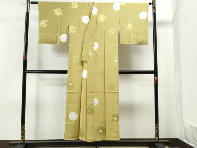 平和屋着物○長襦袢 無双仕立て 草花丸文 金彩 正絹 逸品 未使用