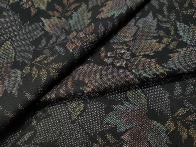 平和屋着物●本場大島紬　9マルキ　枝花文　正絹　逸品　CAAS7433yc