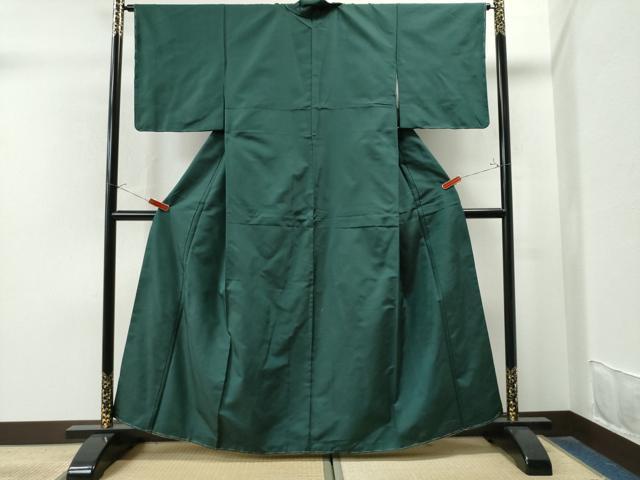 平和屋着物○上質な紬 色無地 鉄色 正絹 逸品 未使用 CAAS7447yc