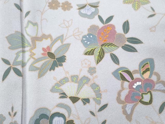 平和屋着物○訪問着 更紗花文 暈し染め 正絹 逸品 CAAS7460yc