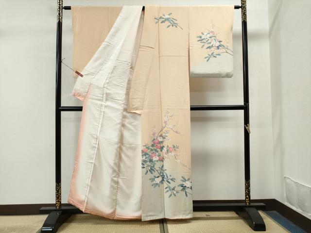平和屋着物○訪問着 刺繍 楓枝花文 金糸 正絹 逸品 CAAZ3455yc 平和屋