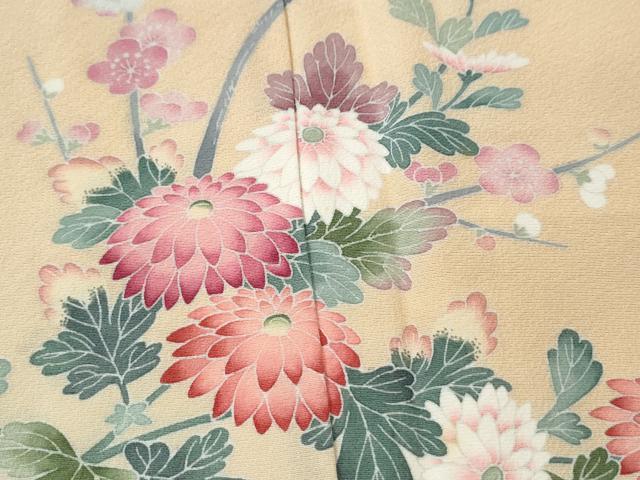 平和屋着物○京加賀友禅 百貫達雄 訪問着 枝花文 暈