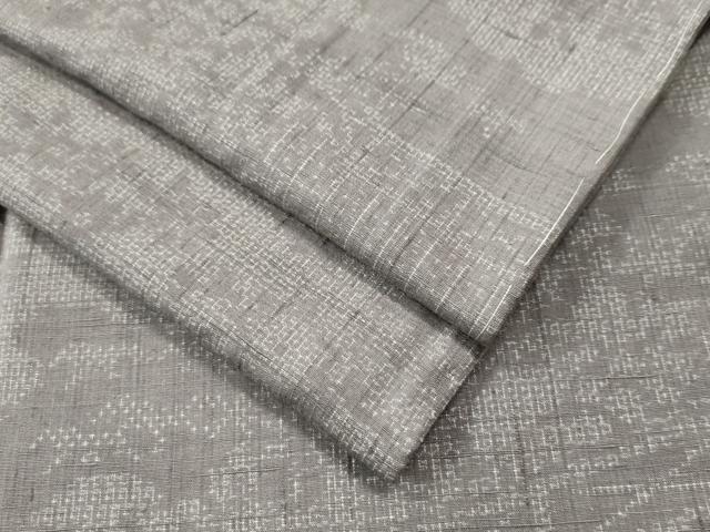 平和屋着物●結城紬　100亀甲　雲取り草花文　正絹　逸品　未使用　CAAS7506yc