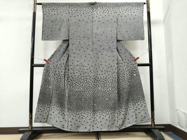 平和屋着物●訪問着　作家物　舞蝶文　黒地　正絹　逸品　CAAS7545yc