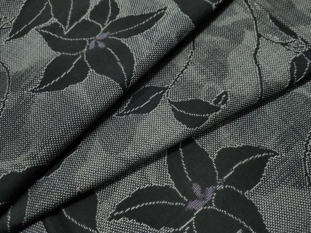 平和屋着物●本場大島紬　9マルキ　枝花文　正絹　逸品　CAAS7553yc