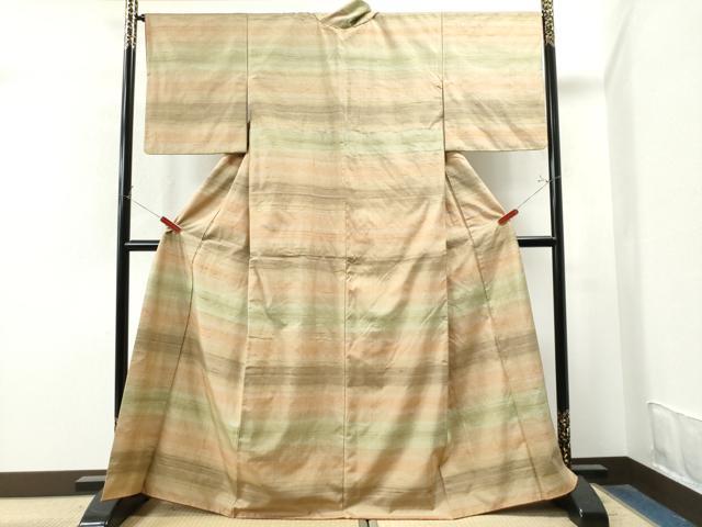 平和屋着物●上質な紬　霞文　正絹　逸品　CAAS7567yc 平和屋着物○上質な紬 霞文 正絹 逸品 CAAS7567yc