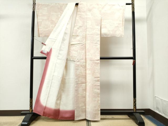 平和屋着物○本場真綿絢結城紬 80亀甲 エ霞雪輪吉祥文 やまと