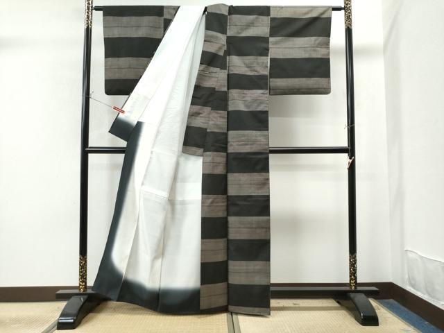 平和屋着物○本場大島紬 150亀甲 ロング丈 正絹 逸品 BAAT6749hv